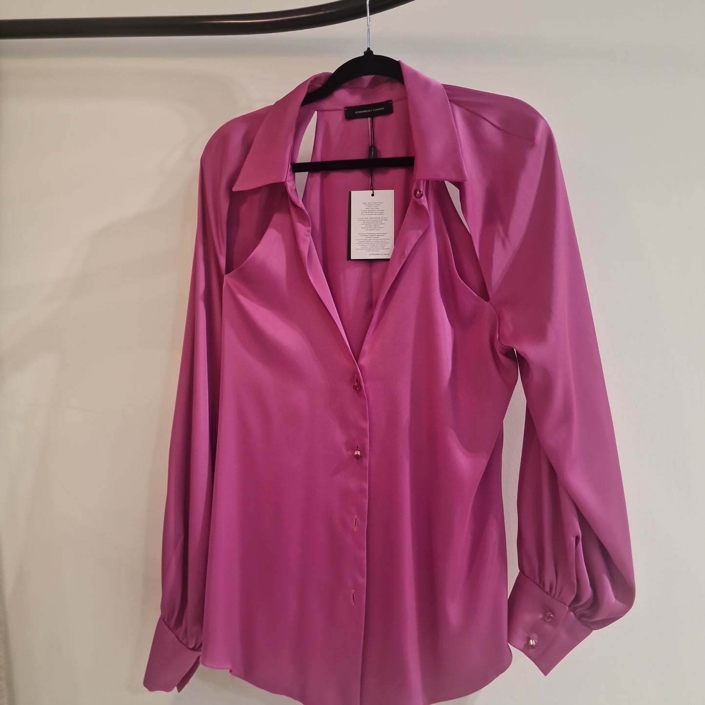 Chemisier satiné fushia