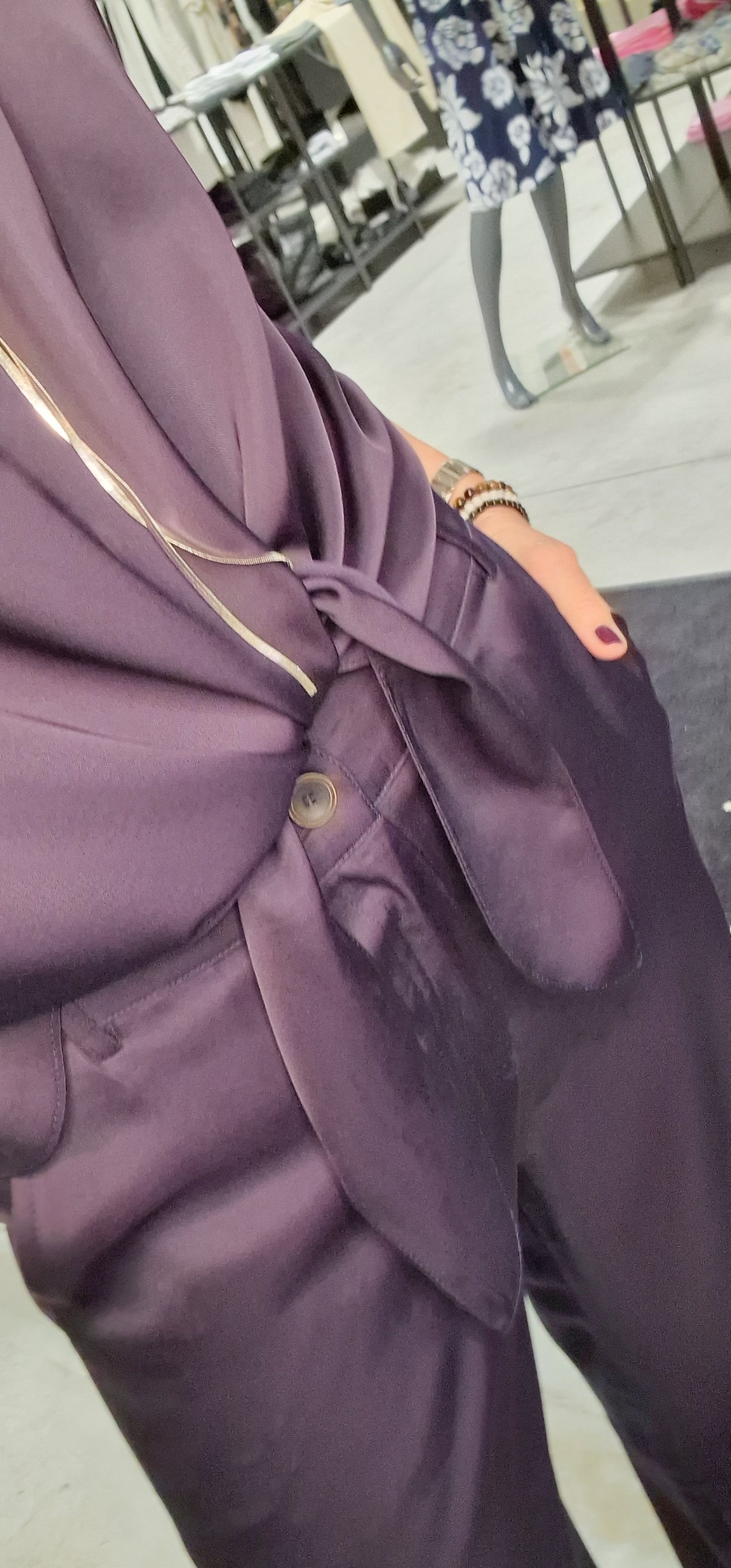 Blouse satin Tied
