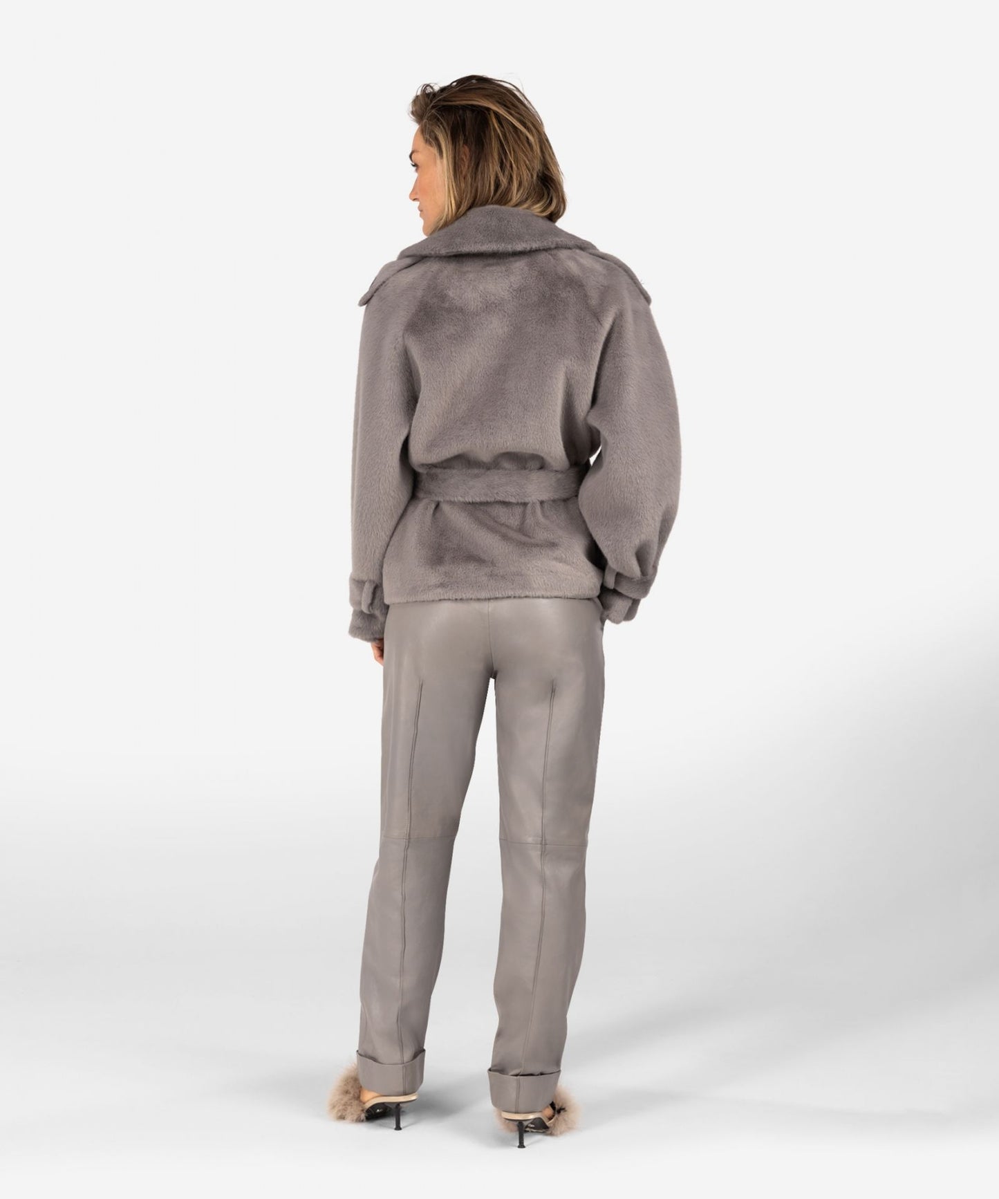 Veste Cristel fourrure grise