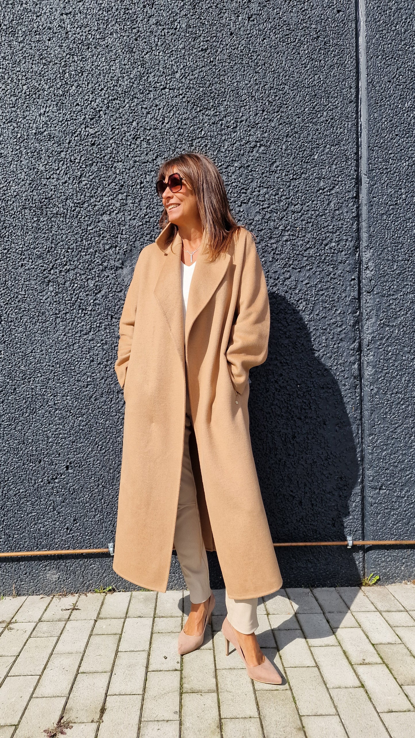 Manteau long camel