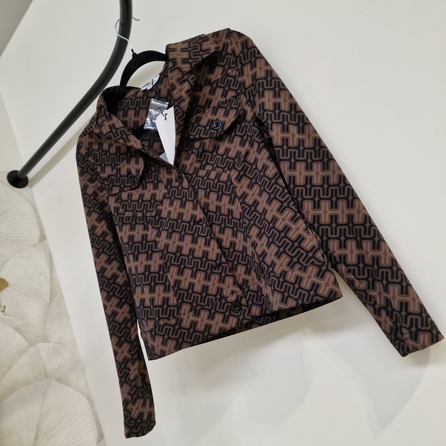 Veste courte travel imprimée