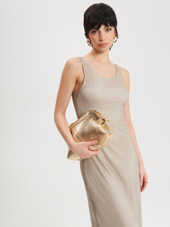 Robe filet métallisé