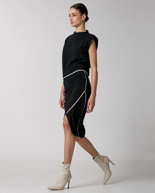 Jupe midi wrap