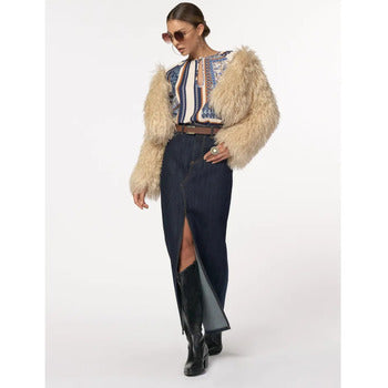 Jupe jeans longue