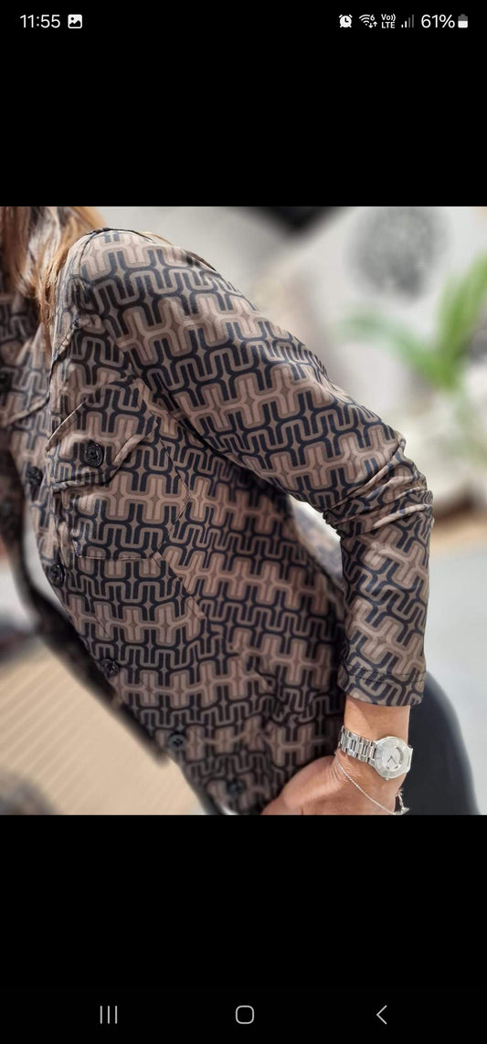 Veste courte travel imprimée