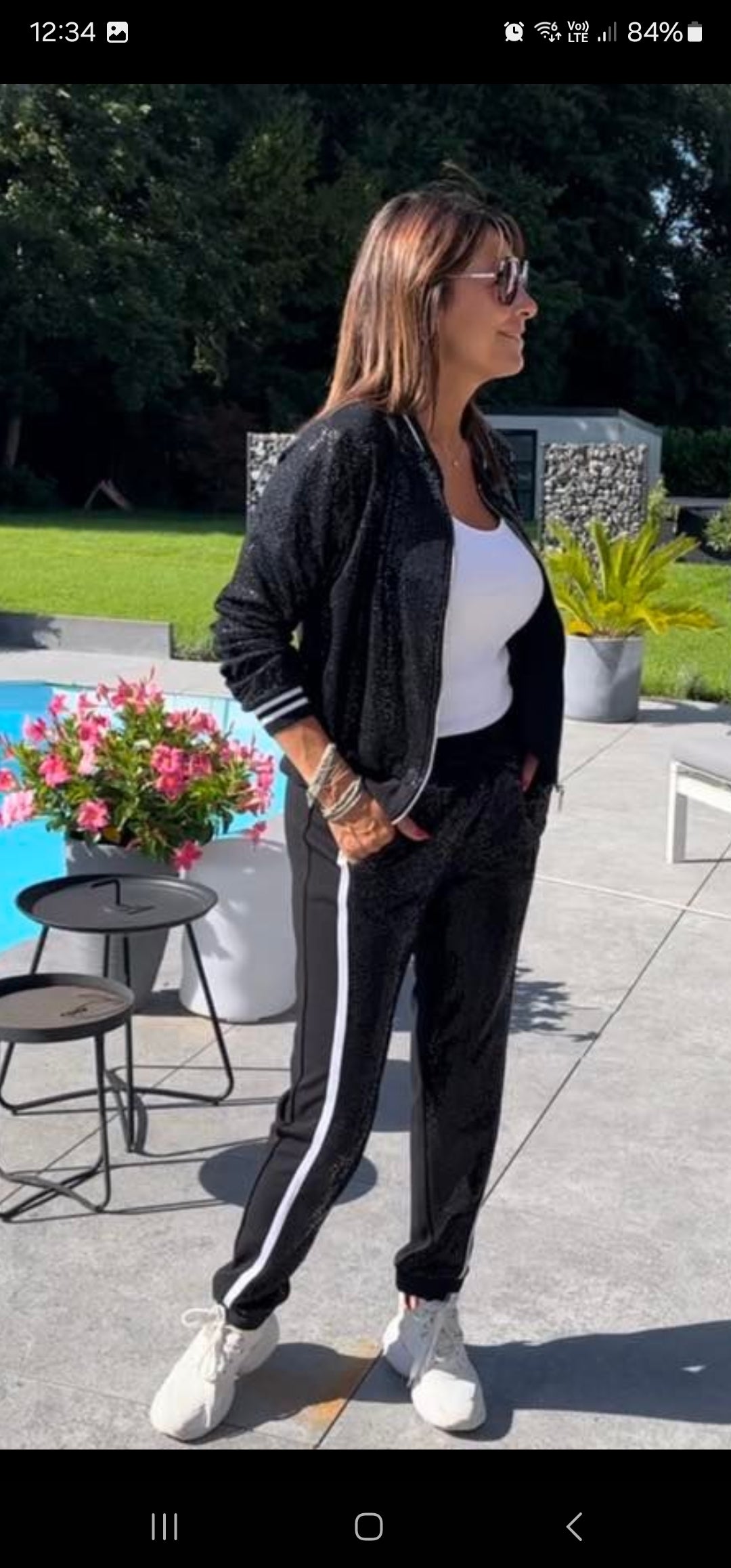 Pantalon noir sequins