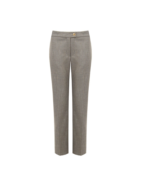 Pantalon gris clair à rayures tennis
