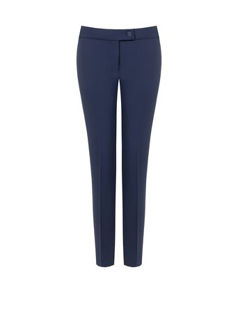 Pantalon bleu marine à pli marqué